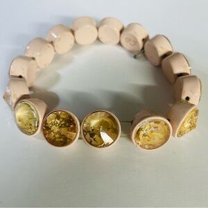 Betsey Johnson Yellow and Cream Bracelet